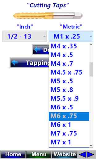 Tap Drill Chart & Tapping Calculators 4