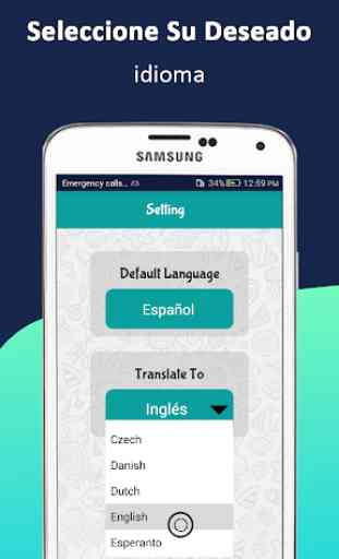 Teclado de traductor de chat y texto en español 2