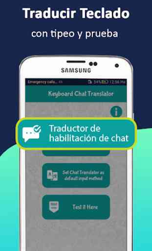 Teclado de traductor de chat y texto en español 4