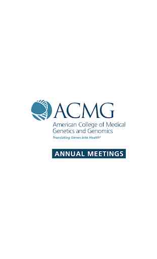 ACMG Annual Meetings 1