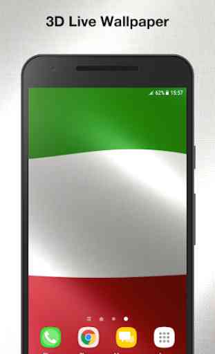 Bandera Italia 3D Fondo de Pantalla Animado 1