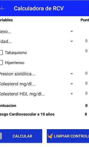 Calculadora de Riesgo Cardiovascular 1
