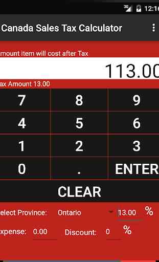 Canada Sales Tax Calculator 1