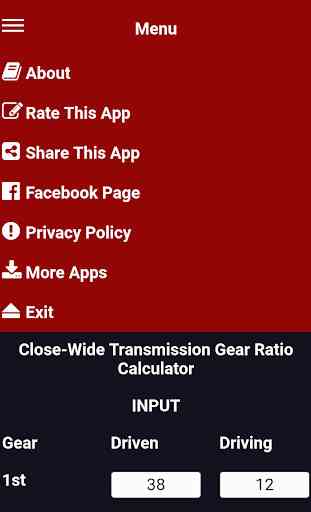 Close-Wide Transmission Gear Ratio Calculator 1