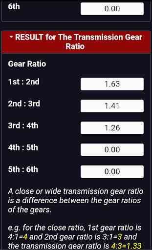 Close-Wide Transmission Gear Ratio Calculator 3