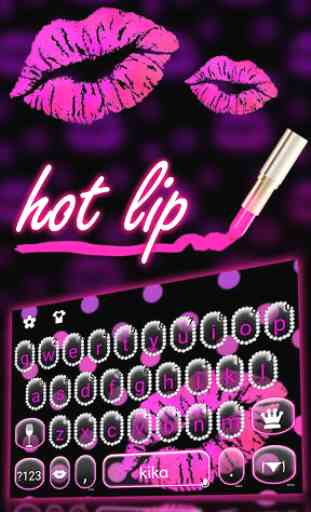 Diamond Sexy Pink Lip Tema de teclado 1