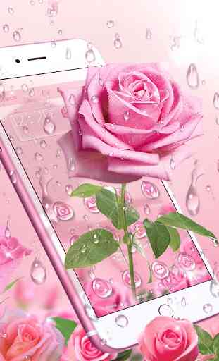 Elegante 3D Rosa rosada Tema 1