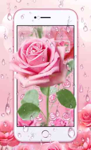 Elegante 3D Rosa rosada Tema 3