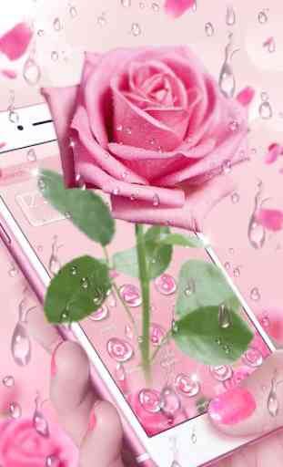 Elegante 3D Rosa rosada Tema 4