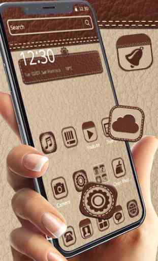 Luxury brown leather theme 1