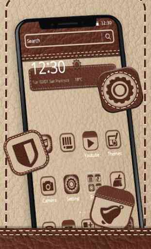Luxury brown leather theme 2