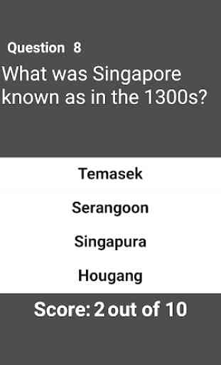 Quiz for Singapore Primary Social Studies 4 4