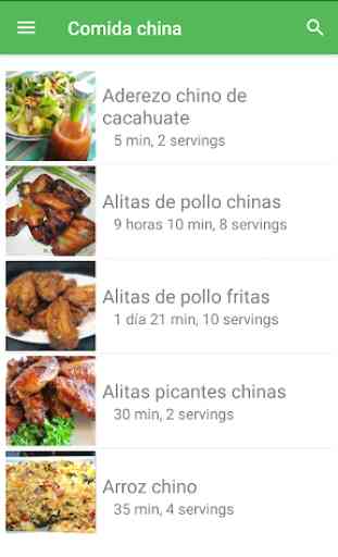 Recetas de comida china gratis sin internet. 1
