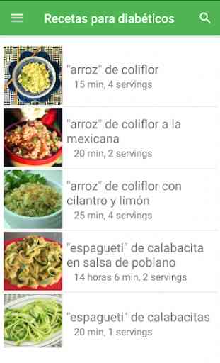 Recetas para diabéticos en español gratis. 1