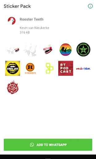 Rooster Teeth - Stickers for Whatsapp 1