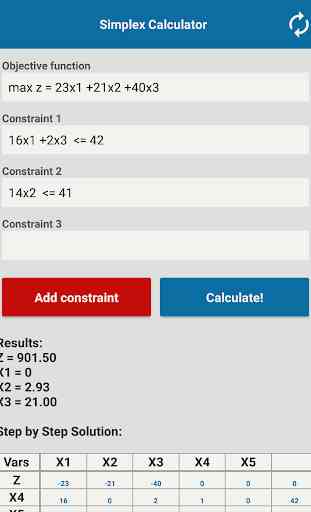 Simplex Calculator 1