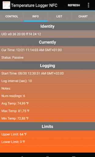 SMARTRAC NFC Temperature Logger App 1