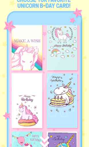 Tarjetas de Cumpleaños de Unicornio 1