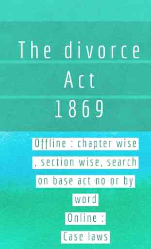 THE DIVORCE ACT,1869 1