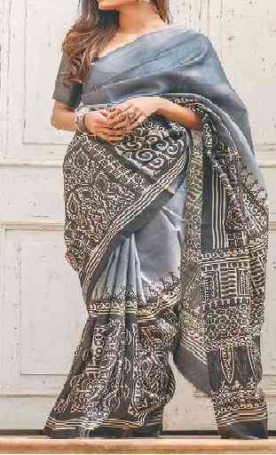 Tussar Silk Sari Design&Styles 4