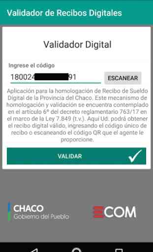 Validador Recibo Digital Chaco 4