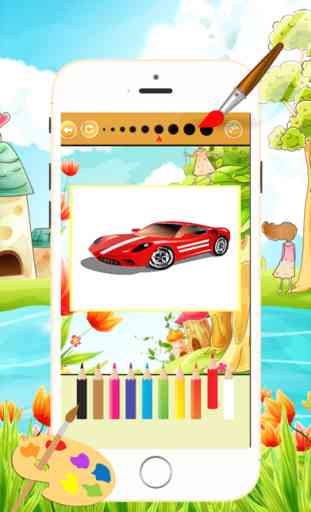 Deportes de coches para colorear libro - Todo en el vehículo tractor 1 y pintura colorida para los niños juegos gratis 2