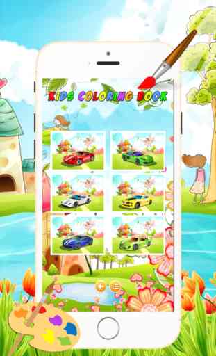 Deportes de coches para colorear libro - Todo en el vehículo tractor 1 y pintura colorida para los niños juegos gratis 4