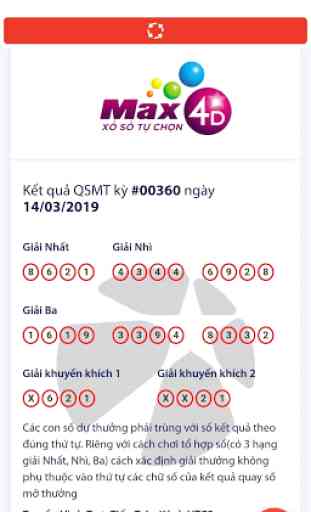 Xổ số toàn quốc Mega 6/45 Max 3D Max 4D Power 6/55 4