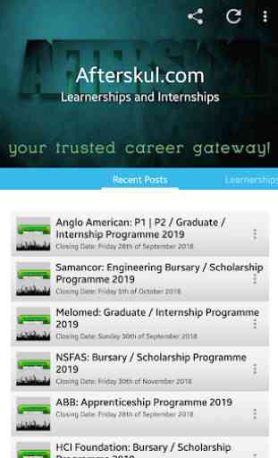 Afterskul.com Learnerships and Internships 1
