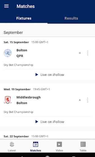 Bolton Wanderers Official App 2