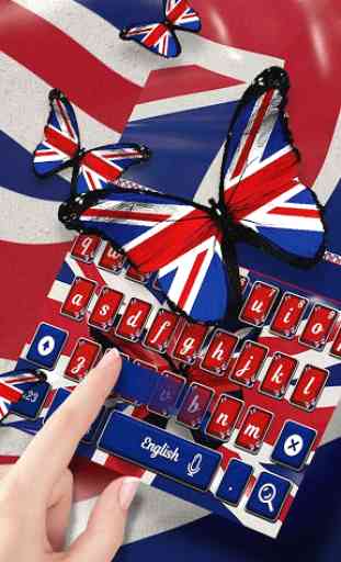 Británico Bandera Teclado Tema 2