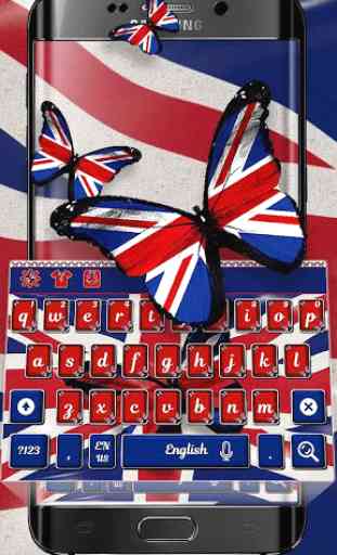 Británico Bandera Teclado Tema 3
