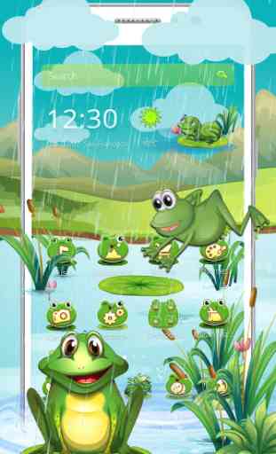 Cartoon Green Frog 1