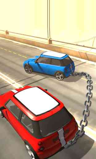Chained Cars Against Ramp 3D 1
