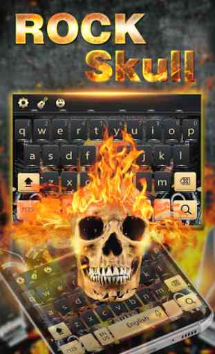 Cool rock skull Keyboard 2