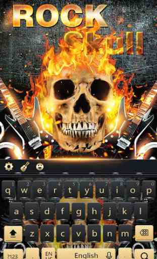 Cool rock skull Keyboard 4