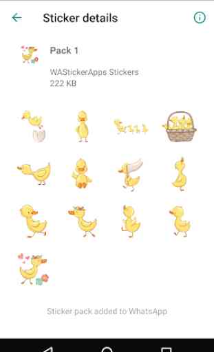 Cute Duck stickers for WhatsApp WAStickerApps 1