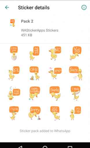 Cute Duck stickers for WhatsApp WAStickerApps 2