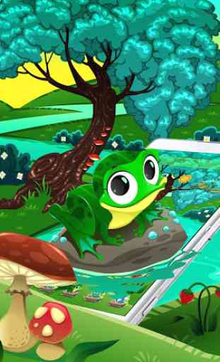 Cute Green Frog Launcher Theme 3