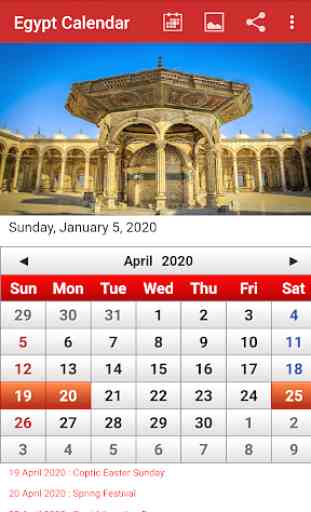 Egypt Calendar 2020 4