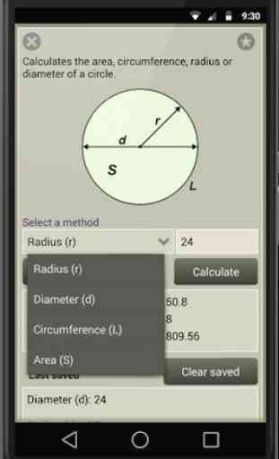 Fast Circle Calculator 2