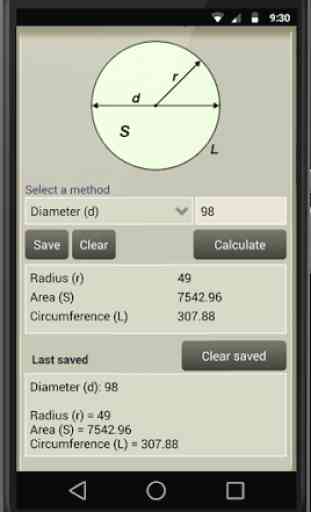 Fast Circle Calculator 4