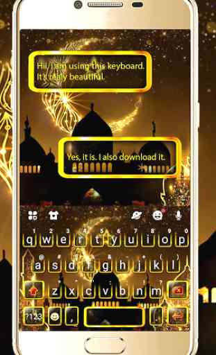 Gold Ramadan Tema de teclado 1