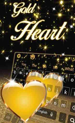Golden Heart Luxury Keyboard Theme 1