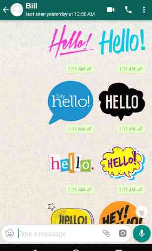 Hello Text Stickers For Whatsapp(WAStickerApps) 1