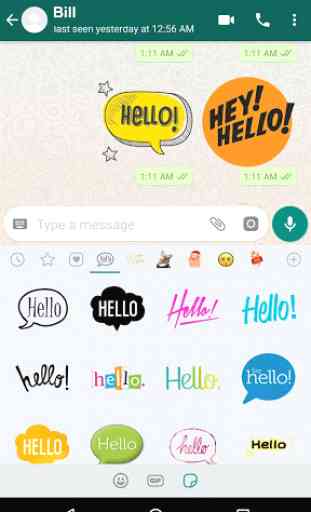 Hello Text Stickers For Whatsapp(WAStickerApps) 3