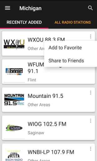 Michigan Radio Stations - USA 1