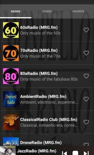 MRG.fm Radio App, Estacions de Radio Música Gratis 1