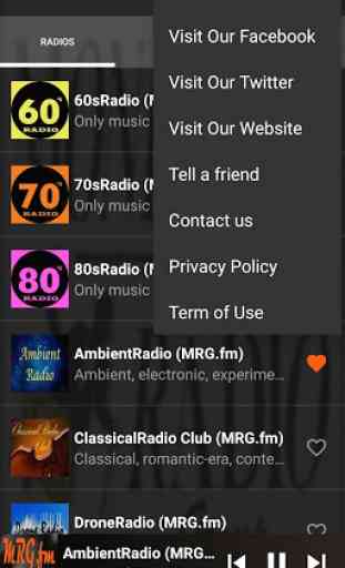MRG.fm Radio App, Estacions de Radio Música Gratis 3