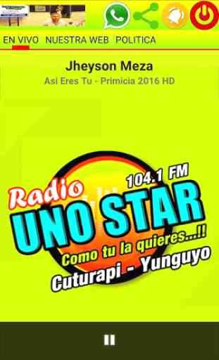 RADIO UNO STAR CUTURAPI 104.1 FM 2